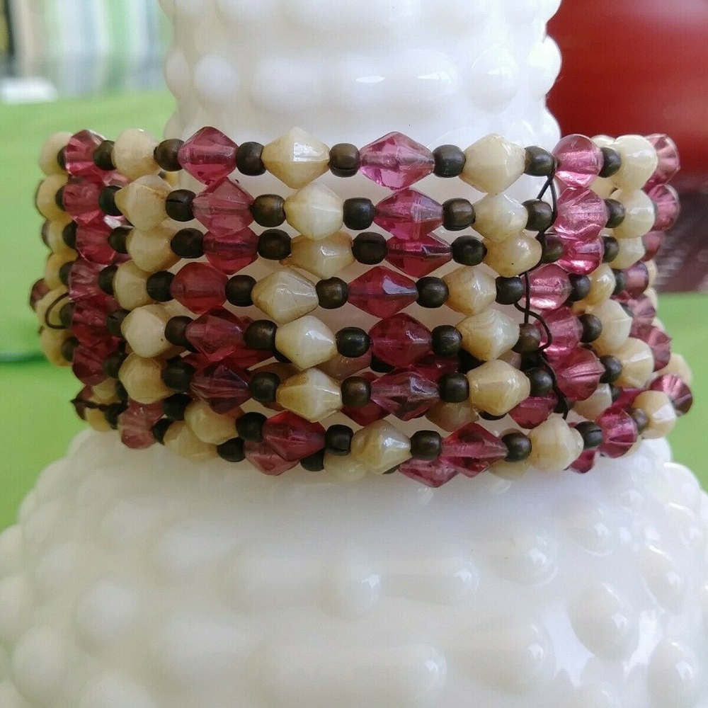 Bohemian Multi-Layer Statement Beaded Bracelet - image 4